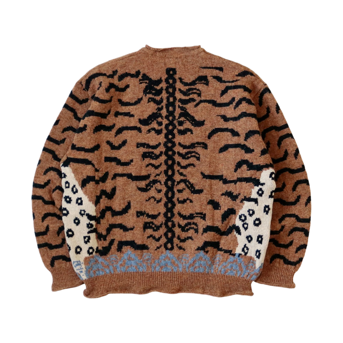 캐피탈 7G 울 네팔 타이거 크루 스웨터 오렌지(Kapital 7G Wool Nepal Tiger Crew Sweater Orange) - 2