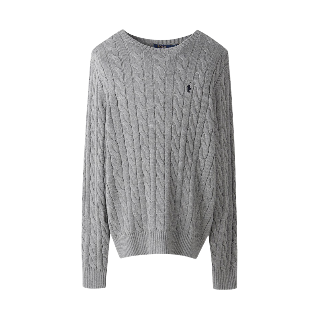 [20% 적립] 폴로 랄프 로렌 케이블 니트 코튼 스웨터 그레이([20% 적립] Polo Ralph Lauren Cable Knit Cotton Sweater Grey)