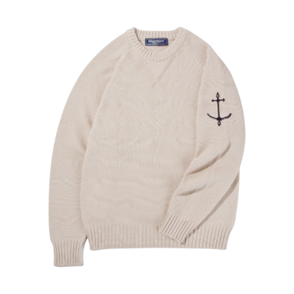 - Guernsey Woollens Raglan Cotton Net Sweater Beige