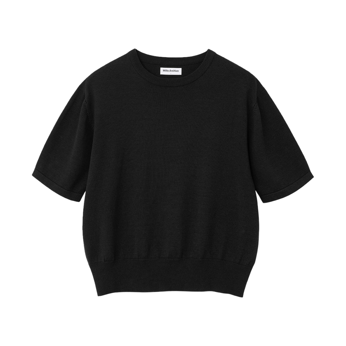 밀로 아카이브 크롭 이지 니트 블랙