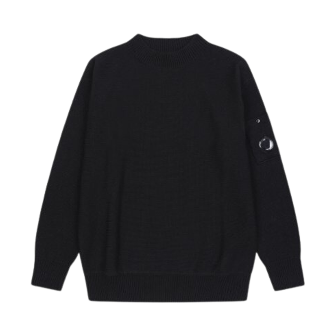 14CMKN130A006482A999 C.P. Company Compact Cotton Crew Neck Knit Black - 23SS