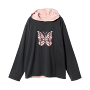 Needles L/S Reversible Hoodie Cotton Jersey Charcoal
