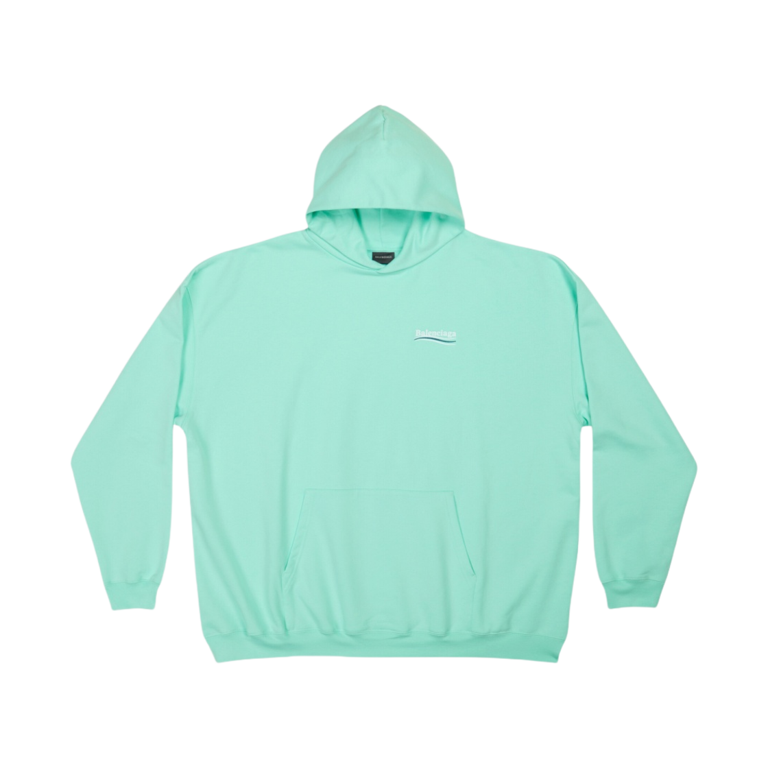 620973TKVI93461 Balenciaga Political Campaign Hoodie Large Fit Mint