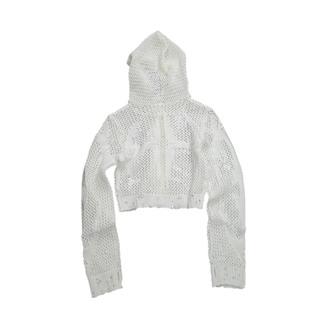 떠그 클럽 네트 후드 니트 화이트(Thug Club Net Hoodie Knit White) - 2