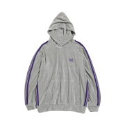 Needles Track Hoodie Velour Heather Grey