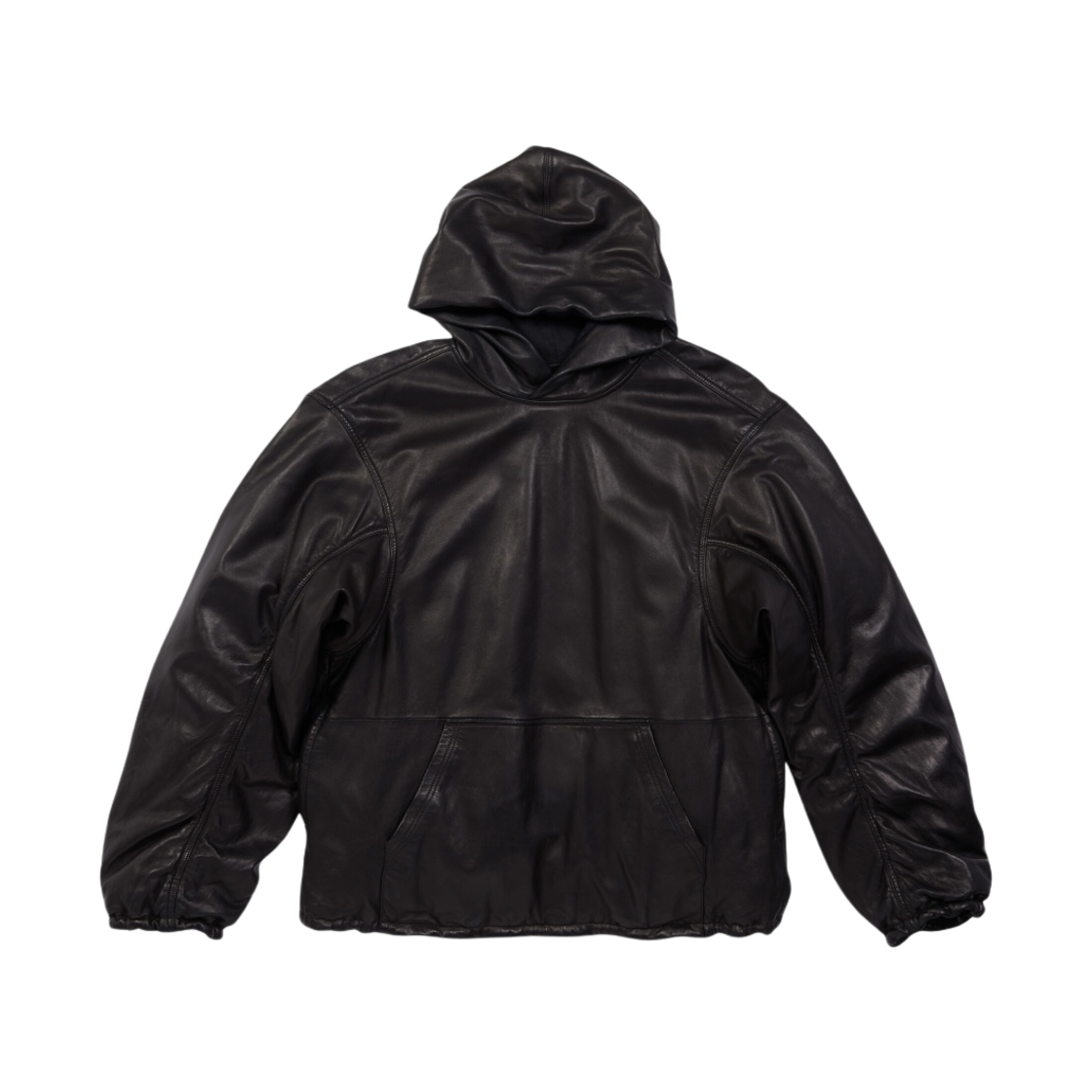 발렌시아가 스무스 소프트 쉽스킨 오버사이즈 후드 블랙(Balenciaga Oversized Hoodie in Smooth Soft Sheepskin Black) - 1