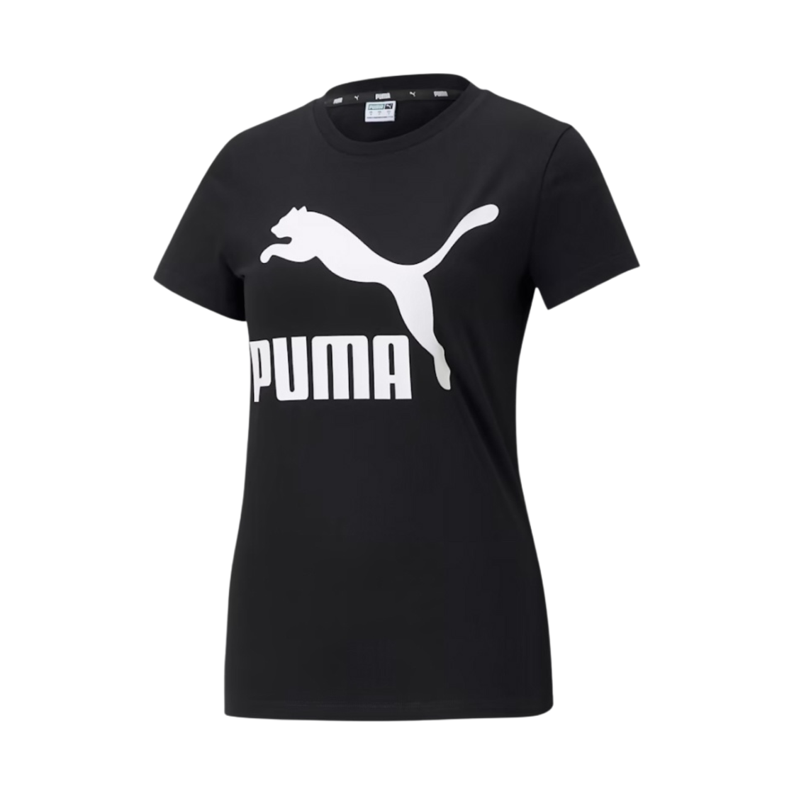 530076-01 (W) Puma Classics Logo T-Shirt Black