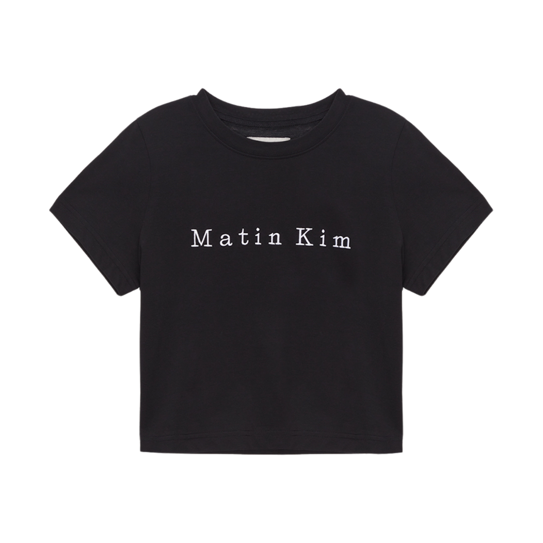 ★Matin Kim★ UNBALANCE TYPO LOGO CROP TOP IN WHITE MK2511TS UNBALANCE TYPO LOGO CROP TOP IN WHITE – Matin Kim