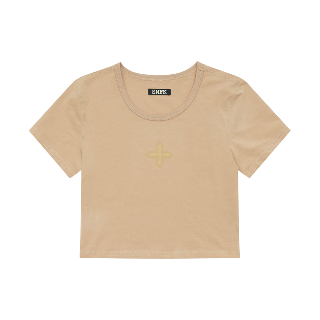 (W) 에스엠에프케이 컴퍼스 크로스 스포츠 타이트 티셔츠 위트((W) SMFK Compass Cross Sport Tights T-Shirt Wheat)