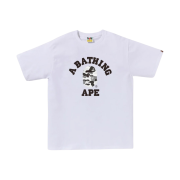BAPE ABC Camo College T-Shirt White Grey