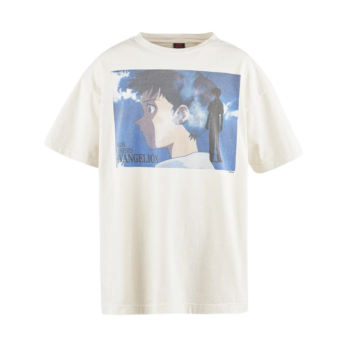 세인트 마이클 x 에반게리온 신지 숏슬리브 티셔츠 화이트(Saint Mxxxxxx x Evangelion Shinji S/S T-Shirt White)