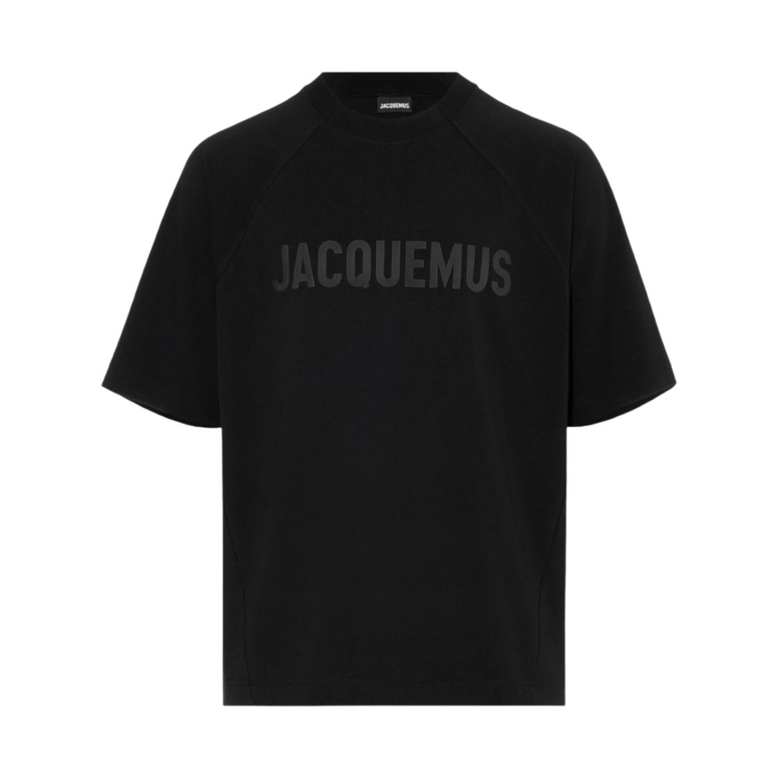 자크뮈스 르 티셔츠 타이포 래글런 로고 티셔츠 블랙(Jacquemus Le T-Shirt Typo Raglan Logo T-Shirt Black) - 1