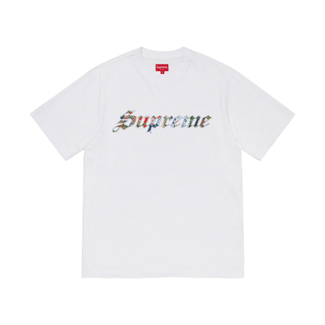 슈프림 플로랄 아플리케 숏슬리브 탑 화이트 - 21SS(Supreme Floral Applique S/S Top White - 21SS) - 1