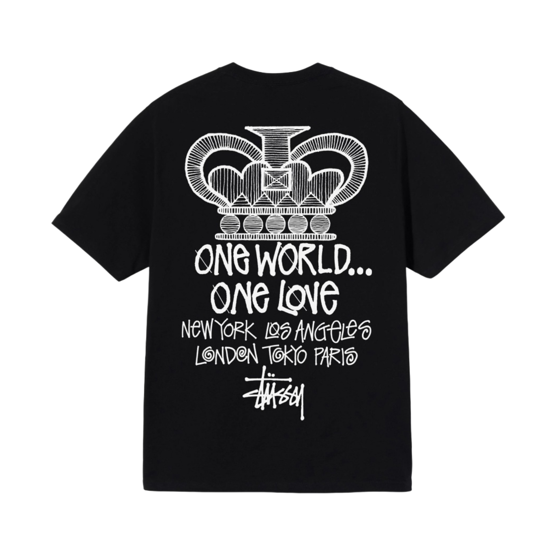 스투시 원 월드 티셔츠 블랙