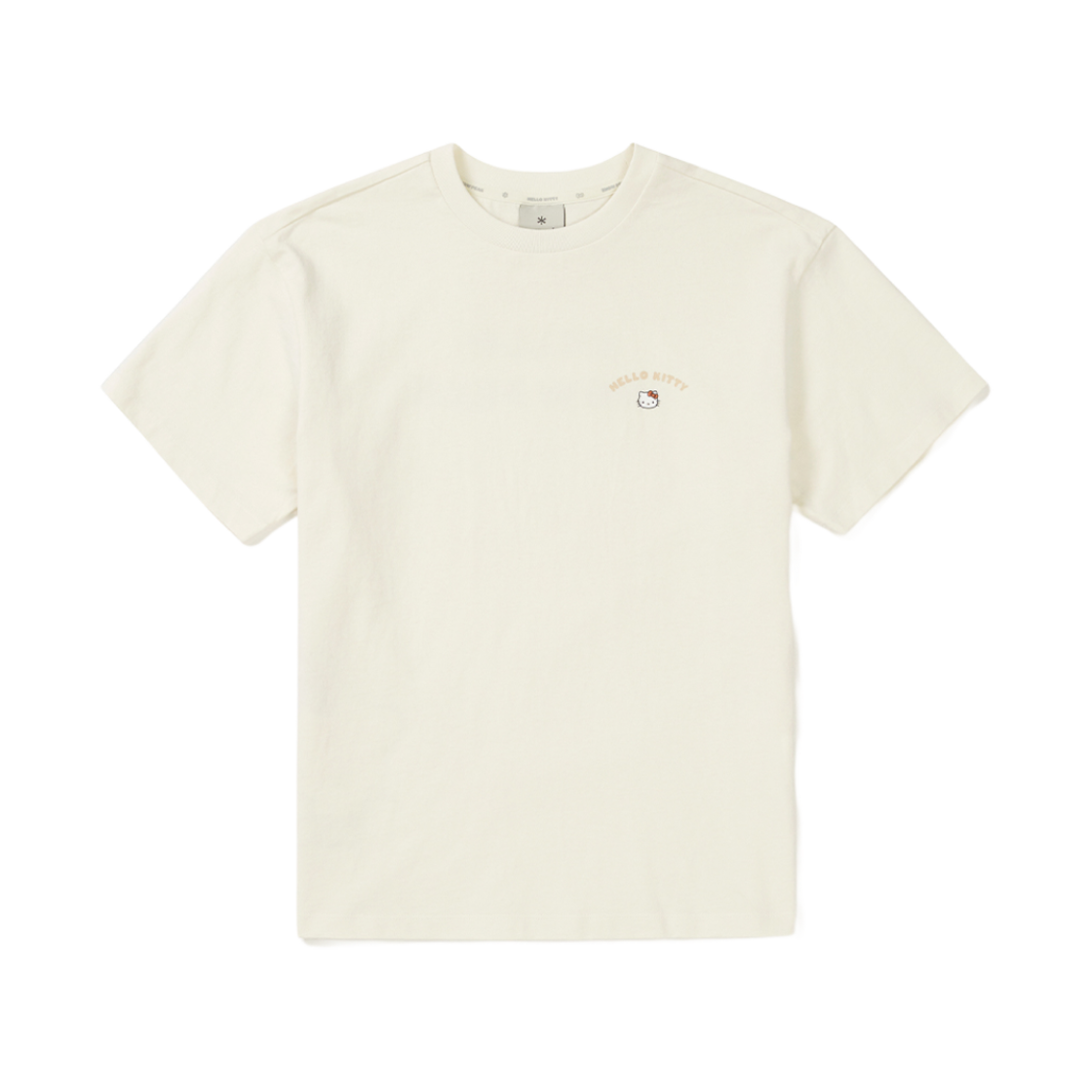 (W) 스노우피크 x 헬로 키티 그래픽 숏슬리브 티셔츠 버터 아이보리((W) Snow Peak x Hello Kitty Graphic Short Sleeve T-Shirt Butter Ivory)