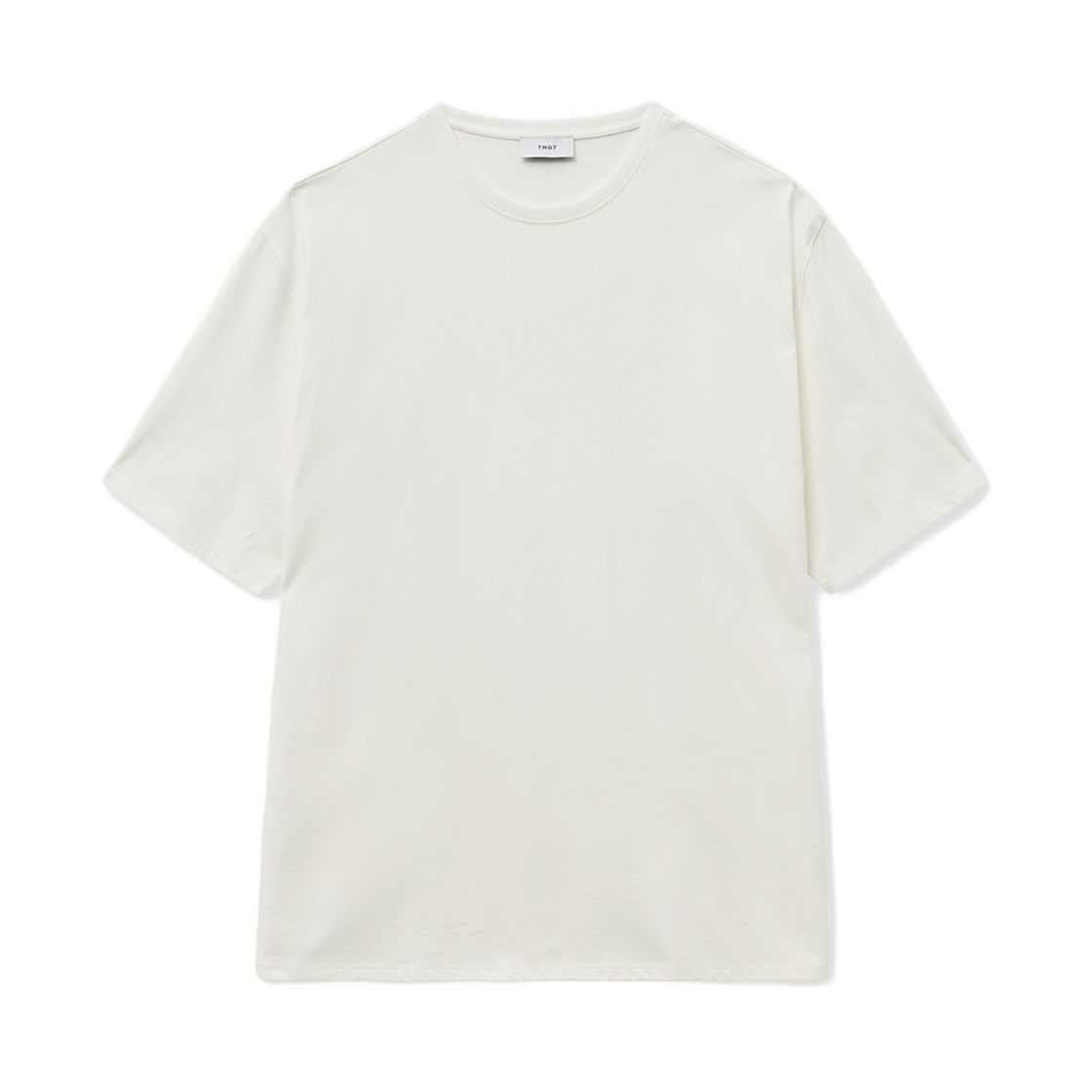 TNTS5E206I2 TNGT Semi Over-fit Essential Round T-Shirts Light Beige