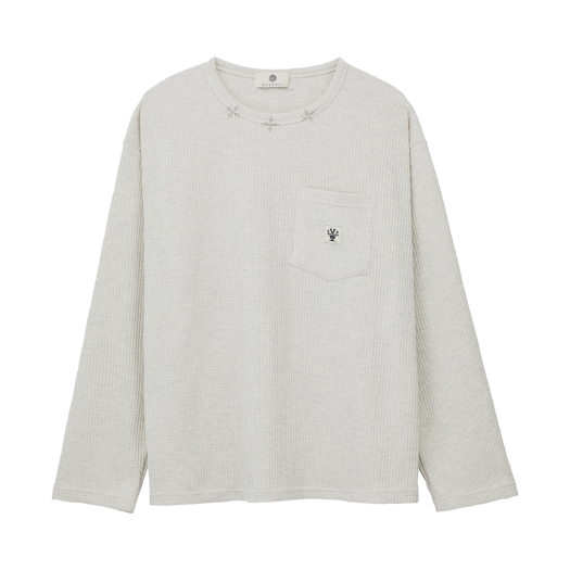 25SSLS01OT Woodman Royal Pocket Waffle Long Sleeve Oatmeal