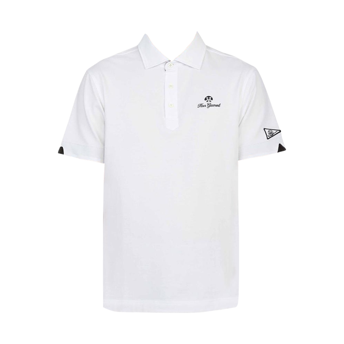 HHM-2A-AP53 Horn Garment Golf Wear Polo T-Shirt White
