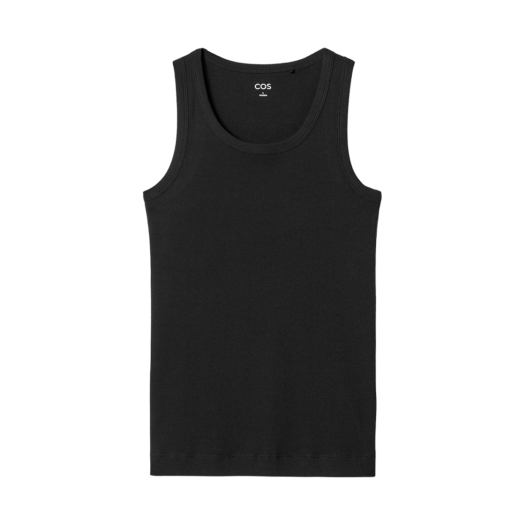 0888940009 (W) COS Ribbed Sleeveless Top Black