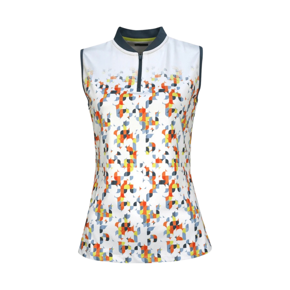 (W) 캘러웨이 엔지니어드 페이딩 시프트 지오 프린티드 탑 브릴리언트 화이트((W) Callaway Engineered Fading Shift Geo Printed Top Brilliant White)