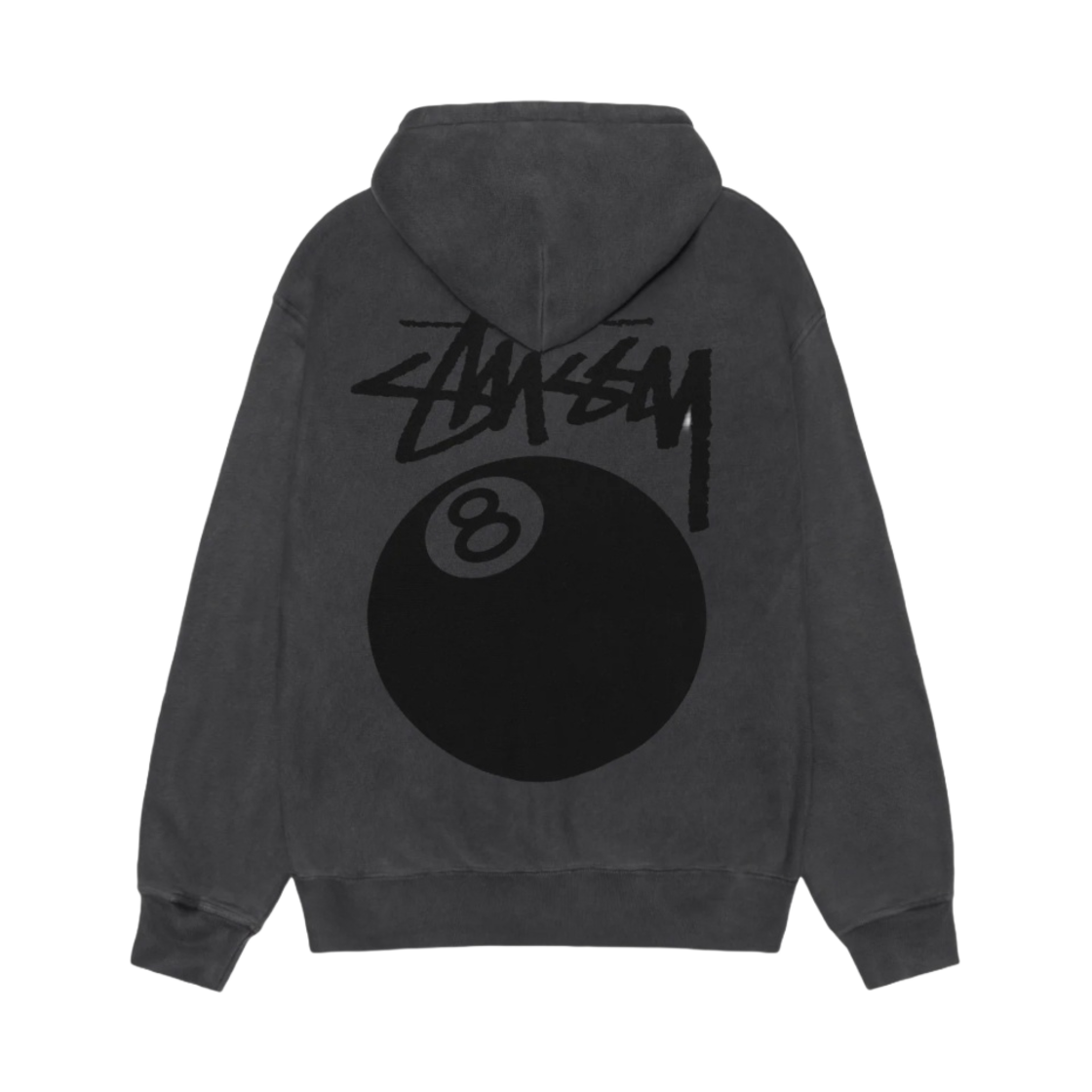 스투시 8볼 피그먼트 다이드 집 후드 블랙(Stussy 8 Ball Pigment Dyed Zip Hoodie Black)