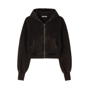 [KREAM 단독] (W) BLR Grunge Punched Washing Hoodie Zip-Up Ash Grey
