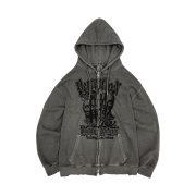 DEFYCLUBROBBERS The Doors Of Perception Hoodie Zip-Up Pigment Charcoal