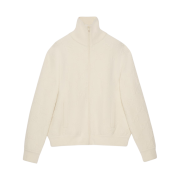 Gucci GG Felted Wool Zip Jacket Ivory