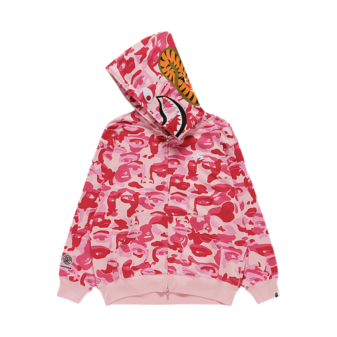 베이프 x 키드슈퍼 카모 샤크 풀 집 후드 핑크(BAPE x KidSuper Camo Shark Full Zip Hoodie Pink) - 2
