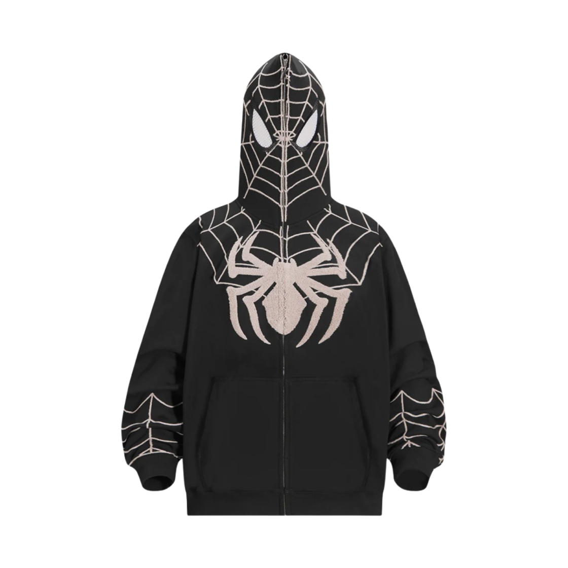 - Kakazzy Full Zip Hoodie Spider Man Black