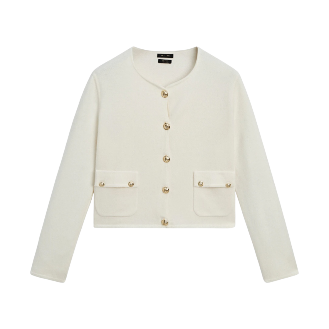 5625/514/712 Massimo Dutti Felted Wool Knit Cardigan with Buttons Cream