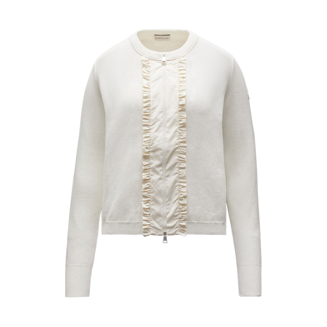 (W) 몽클레르 집업 가디건 화이트 - 23SS((W) Moncler Zip-Up Cardigan White - 23SS) - 1
