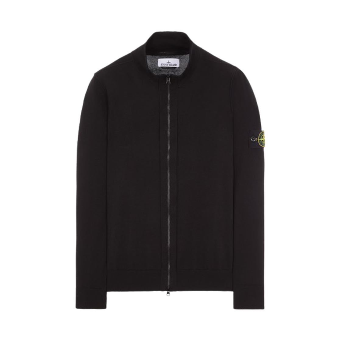 8015542B2-V0029 Stone Island 542B2 Soft Organic Cotton Cardigan Knit BLACK - 24SS