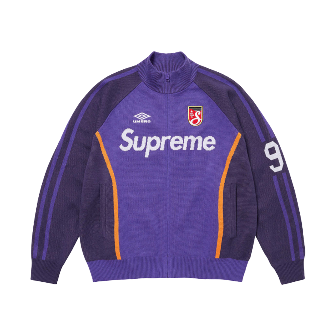 슈프림 x 엄브로 집업 스웨터 퍼플 - 25SS(Supreme x Umbro Zip Up Sweater Purple - 25SS)
