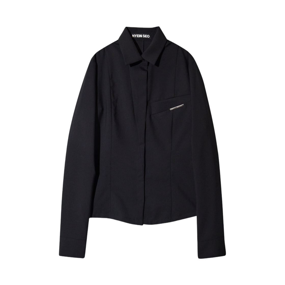 - (W) Hyein Seo Slim Wool Shirts Black
