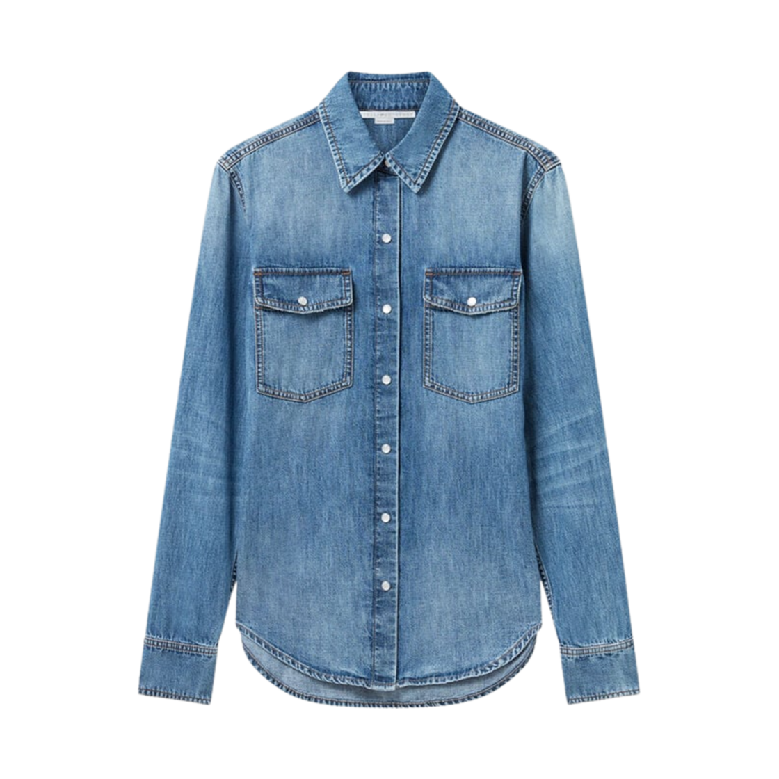 (W) 스텔라 맥카트니 빈티지 워시 데님 셔츠 블루((W) Stella McCartney Vintage Wash Denim Shirt Blue) - 1