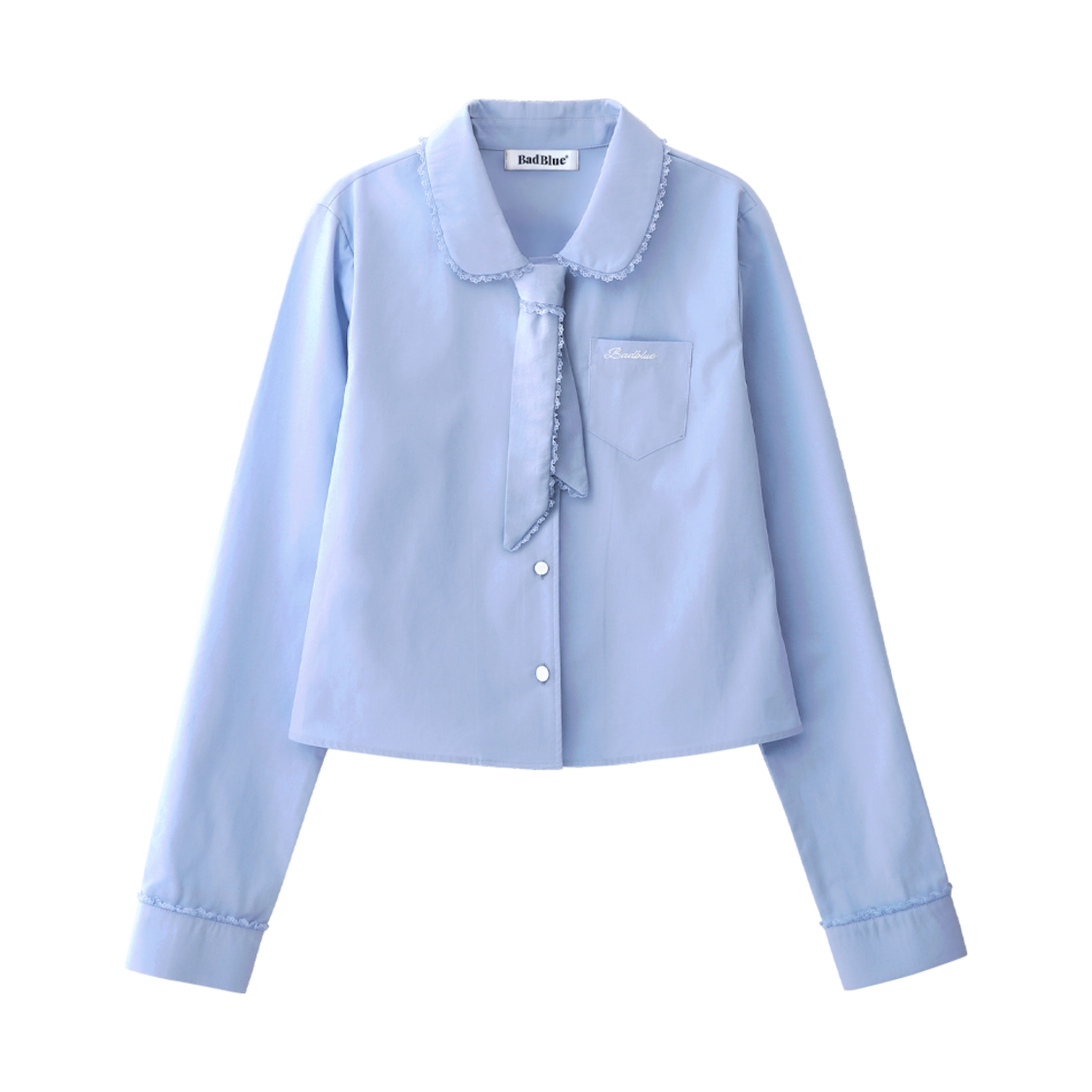 배드블루 블루밍 타이 셔츠 블루(BadBlue Blooming Tie Shirt Blue)