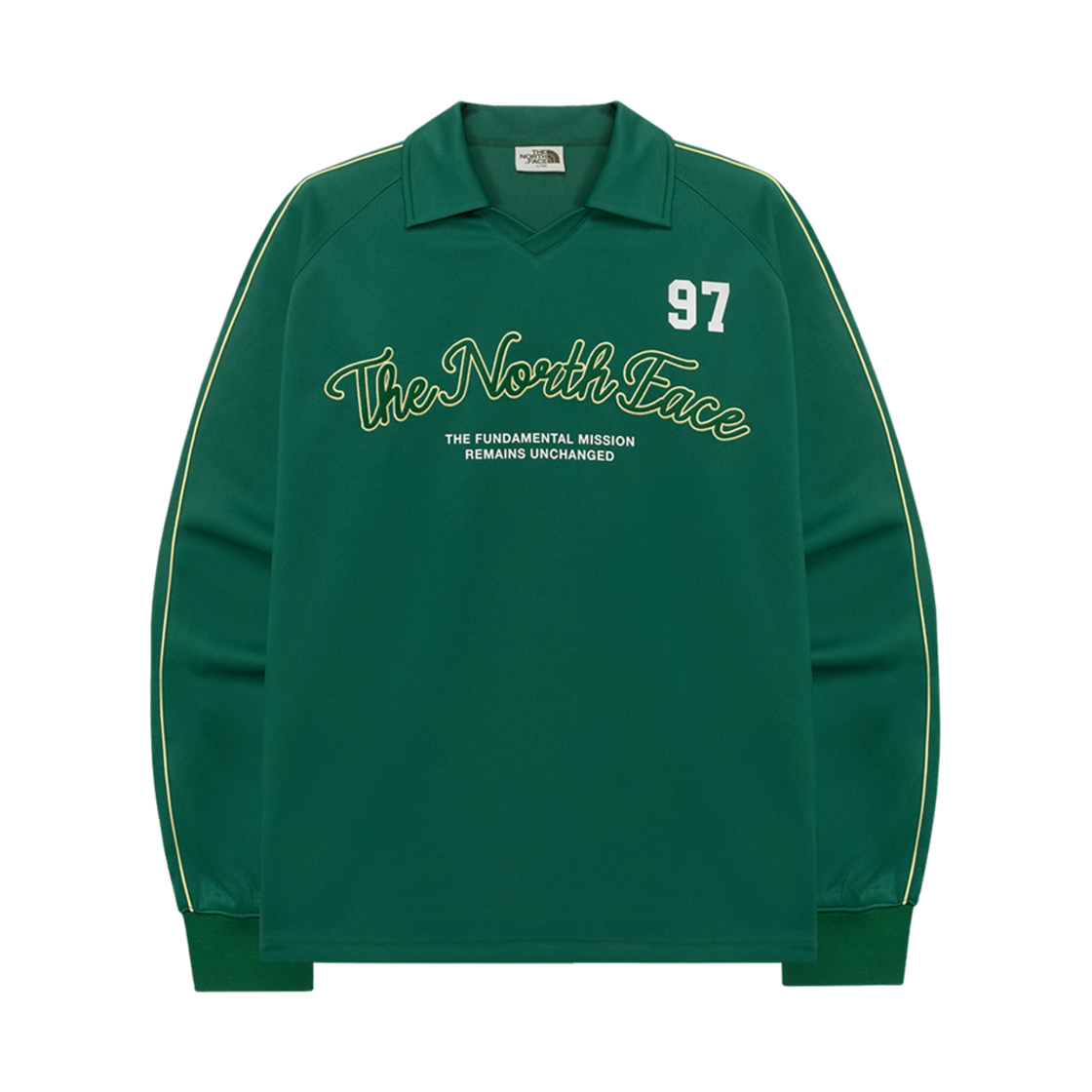 NT7TR04K The North Face TNF Crew Collar L/S Tee Green - 25SS