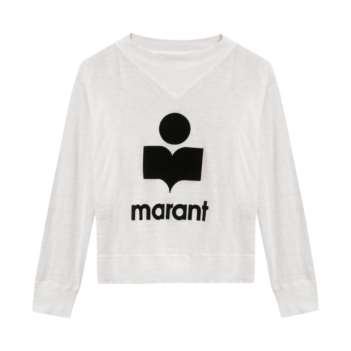 (W) 이자벨 마랑 킬센 로고 롱슬리브 티셔츠 화이트 - 23SS