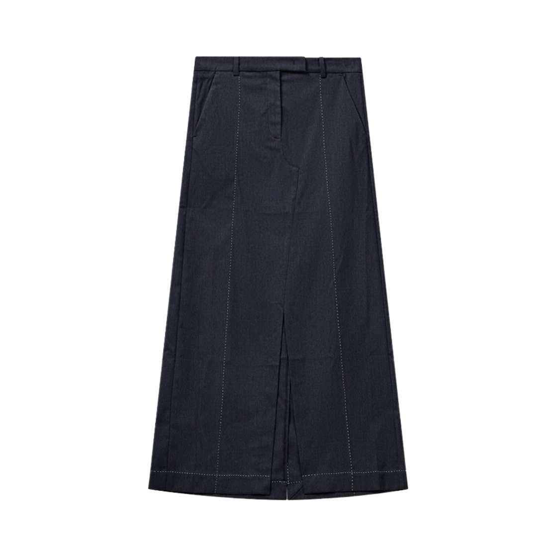 KW4BPADTG23NY The Garment Women Pluto Stitch Skirt Blue Melange