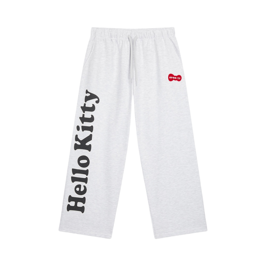 오픈 Yy x 헬로 키티 라운딩 트랙 팬츠 그레이(Open Yy x Hello Kitty Rounding Track Pants Gray)