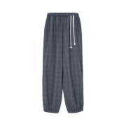 Hono Report Easy Big Rope Pants Gray Check