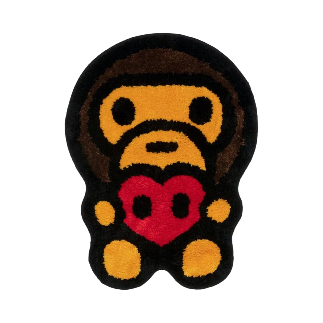 베이프 베이비 마일로 하트 러그 브라운