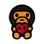 BAPE Baby Milo Heart Rug Brown