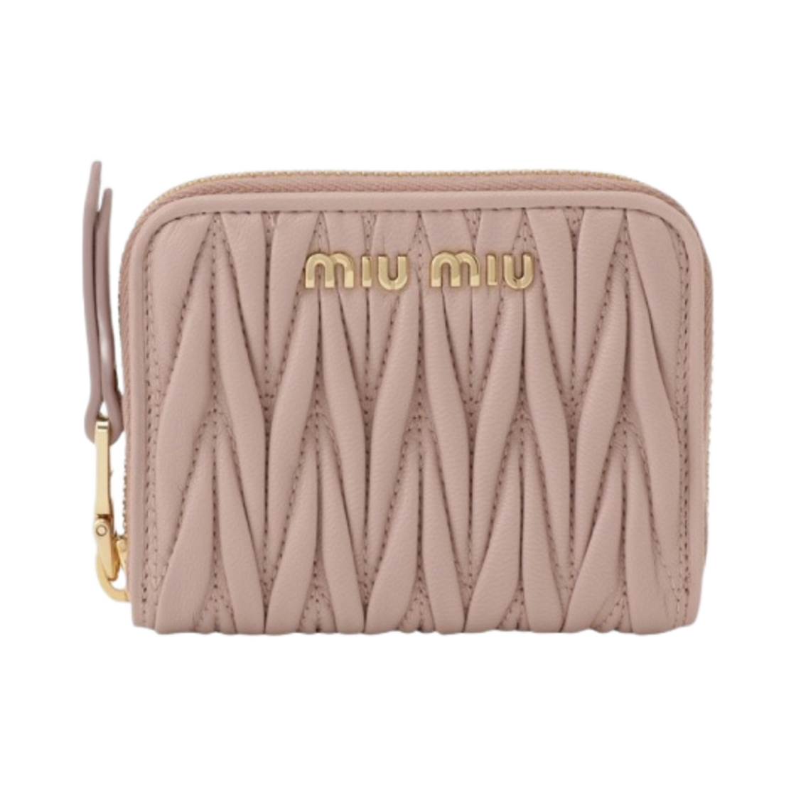 5MM268-N88-F0D91 Miu Miu Matelasse Nappa Leather Coin Purse Opal - 대표 이미지 #1