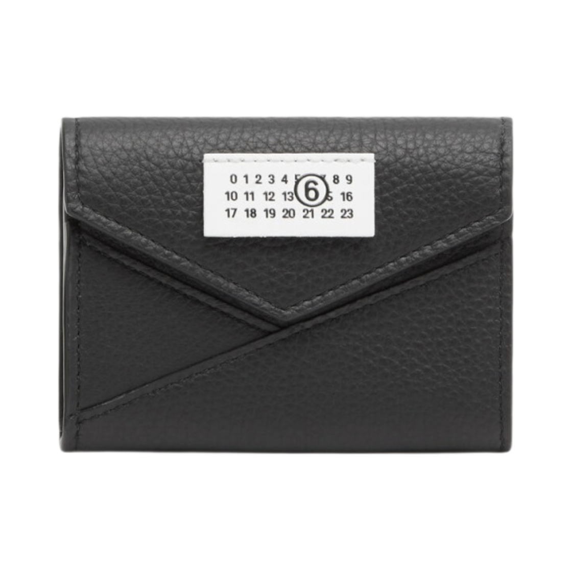 SA5UI0010P5691T8013 MM6 Maison Margiela Logo Flap Wallet Black