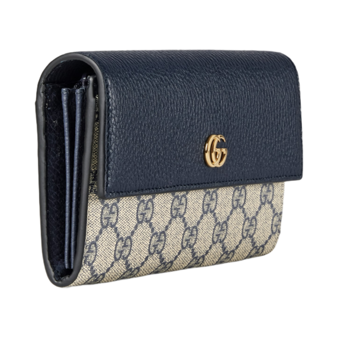 구찌 GG 마몽 바이컬러 컨티넨탈 지갑 베이지 블루(Gucci GG Marmont Bi-Color Continental Wallet Beige Blue) - 2