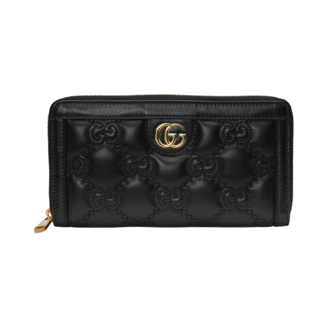 구찌 GG 마틀라세 집 어라운드 지갑 블랙(Gucci GG Matelasse Zip Around Wallet Black) - 1
