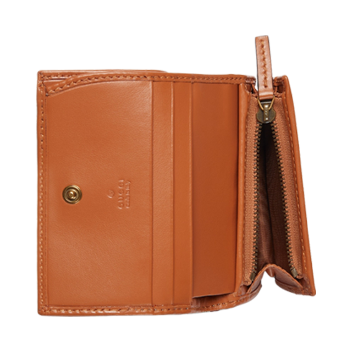 구찌 GG 바이폴드 카드 케이스 페일 블루 브라운 캔버스(Gucci GG Bifold Card Case Pale Blue Brown Canvas) - 3