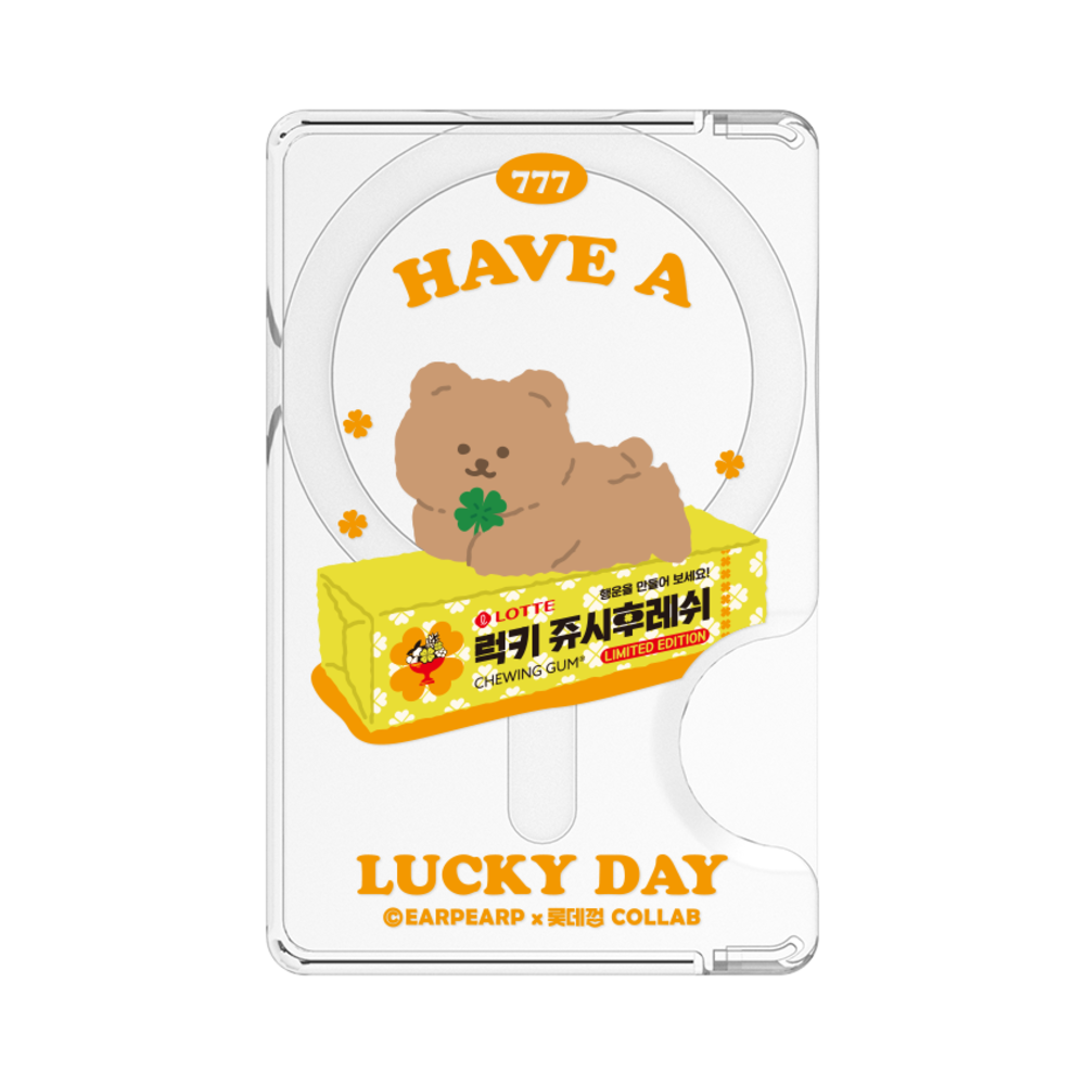 [어프어프 X 롯데껌] 럭키 쥬시후레쉬 (맥세이프-카드지갑)([EARPEARP X LOTTE GUM] Lucky Juicy Fresh MagSafe Card Wallet)